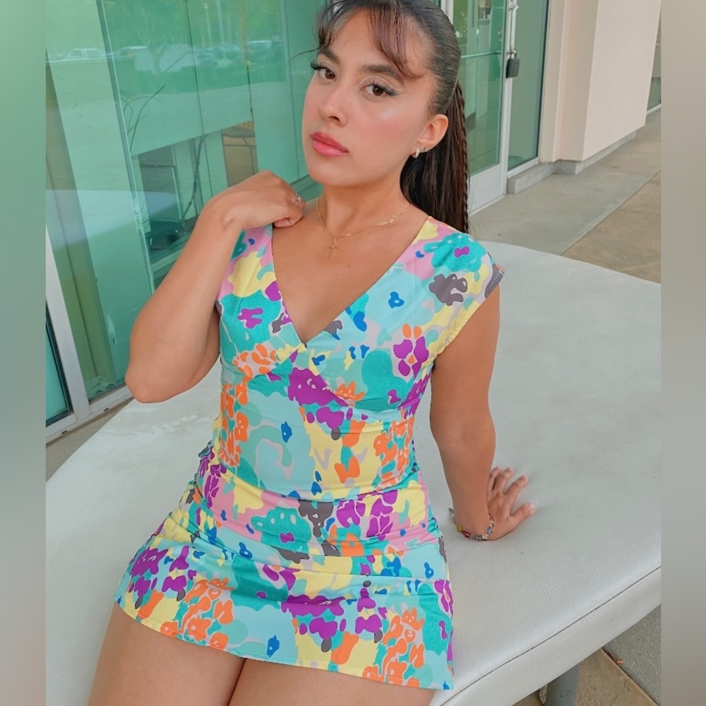 y2k floral dress
